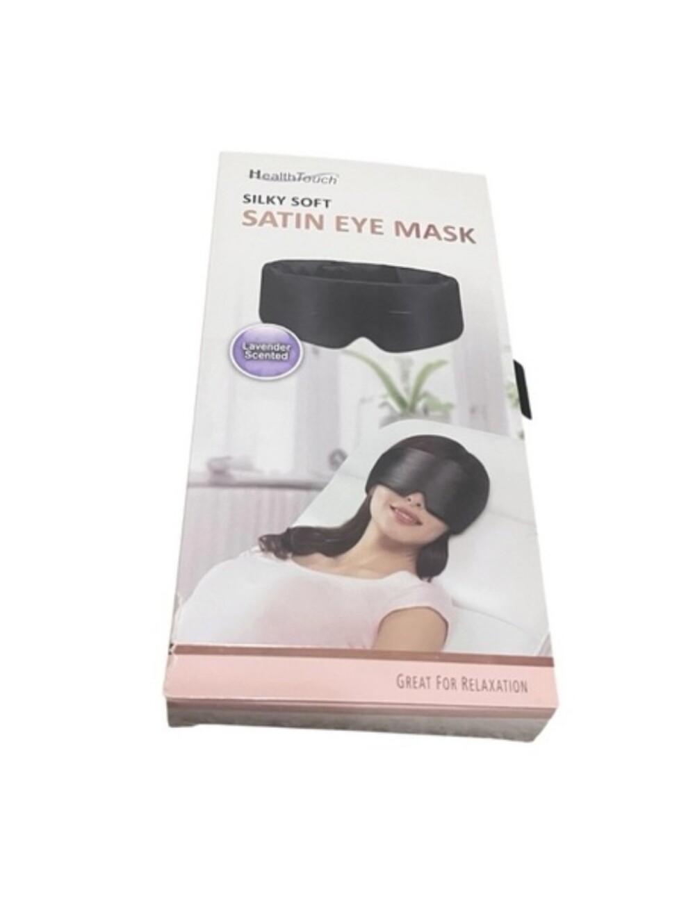 Health Touch Black Silky Soft Satin Lavender Scented Eye Mask NWT